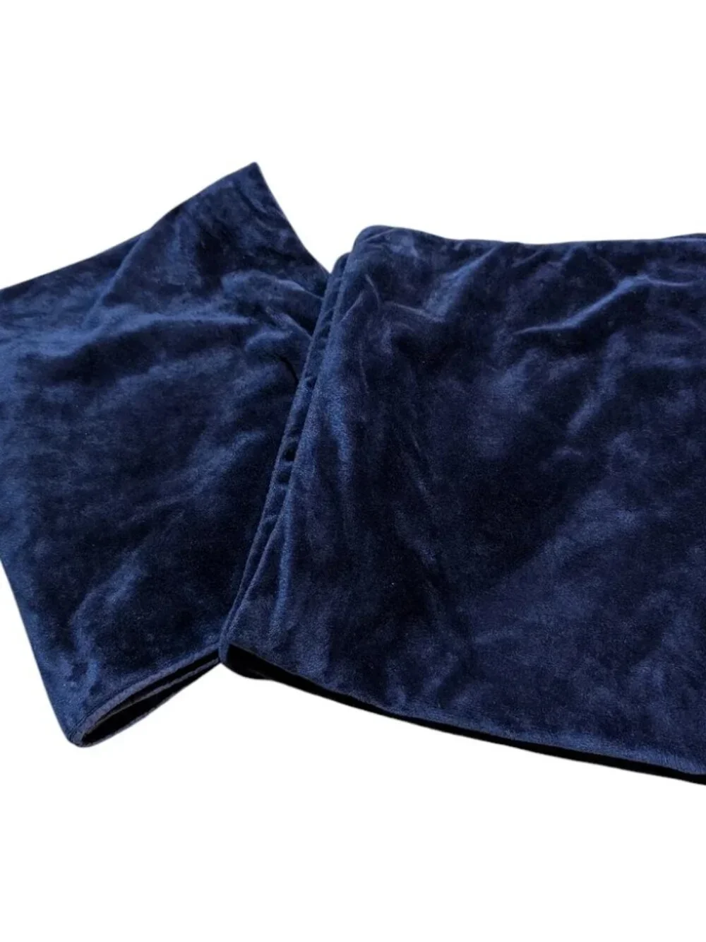 Pottery Barn Kids Pillowcases Blue Velvet Shams Indigo Zippered Cotton Standard